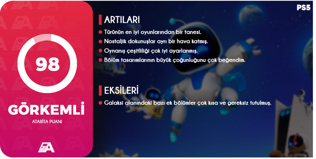 Astro Bot Çeşitliliği